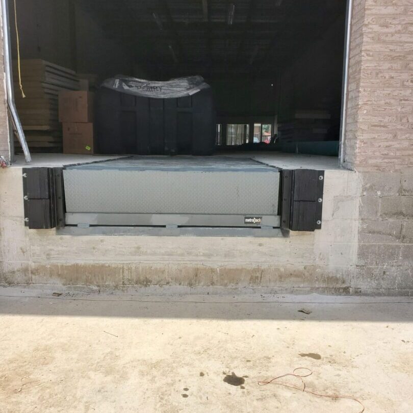 A window sill that is being built in the middle of a building.